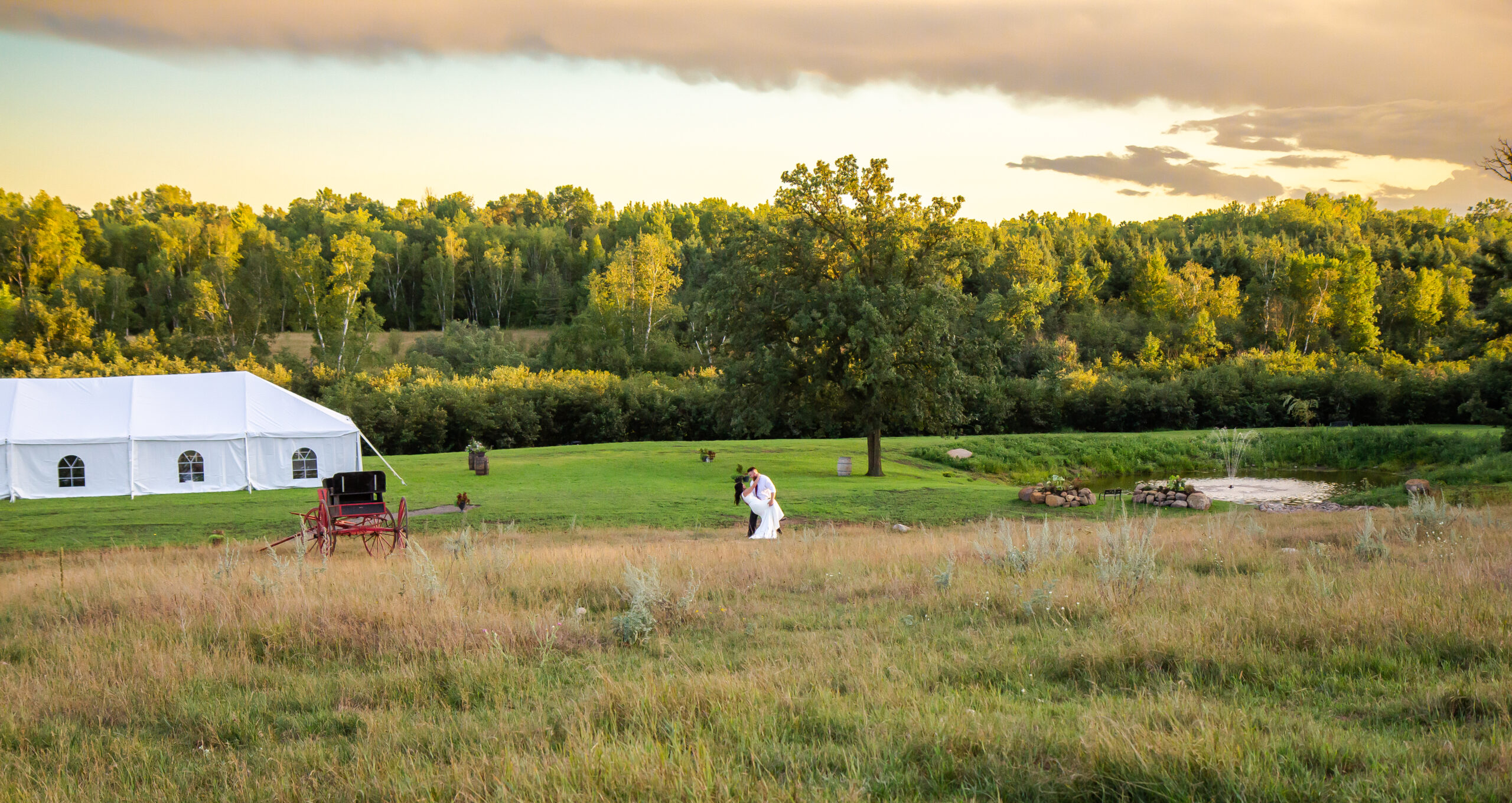 Engaged couples looking for outdoor rustic wedding venue near St. Cloud Minnesota