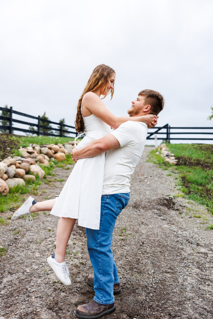 Mindi Jennings Photography wedding photographer at Pleasant Pastures Events in Central MN featuring engaged couples and outdoor wedding venue